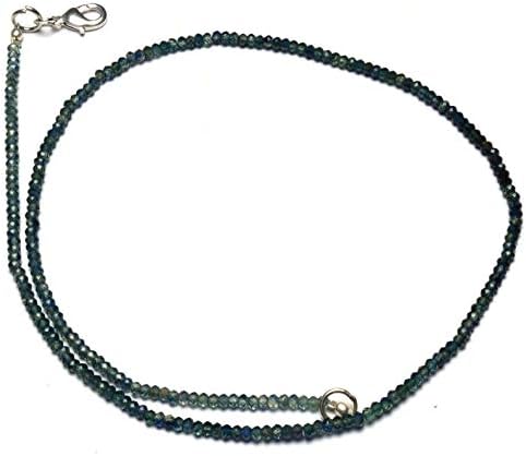 Natural Gemstone Australian Blue Sapphire 3MM Approx. Faceted Rondelle Beads 16