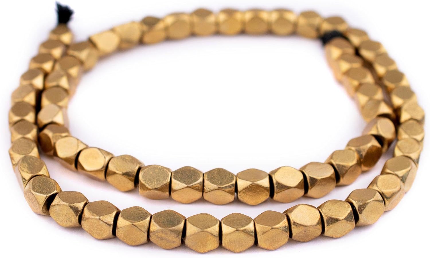 The Bead Chest Brass Diamond Cut Beads (9mm)
