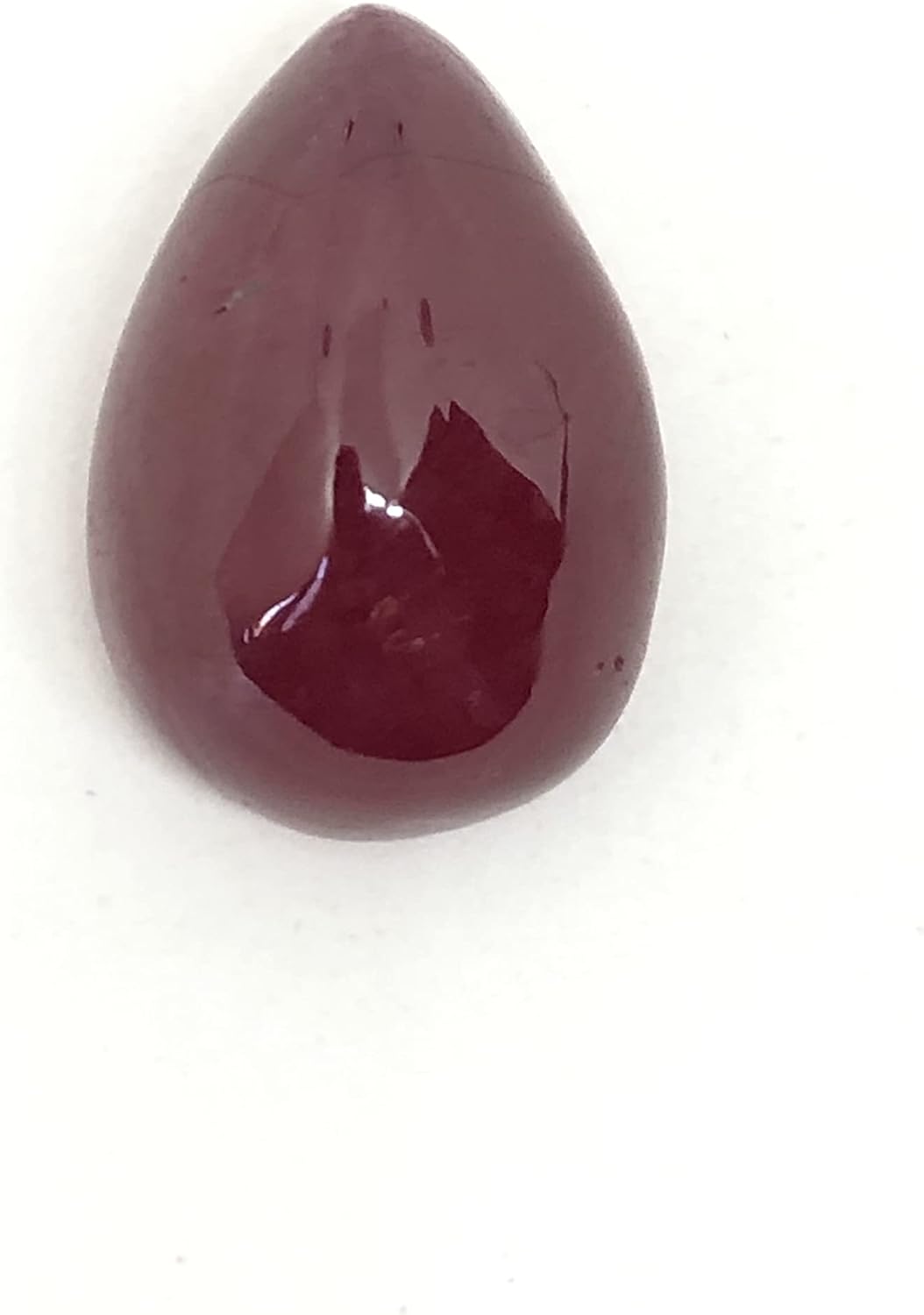 24.84 Ct Deep Red Ruby Pear Shape Unique High Quality Size 20x10x10 mm Loose Gemstone Cabochon Best For Making Pendant/Ring Jewelry