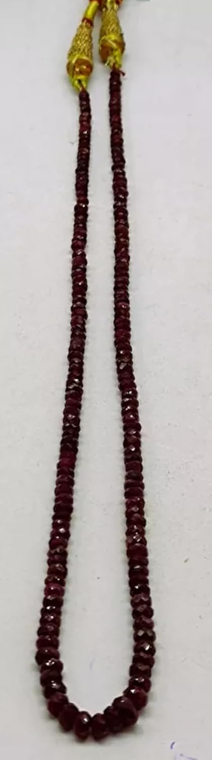 Natural Red Ruby Corundum Rondelle Beads Faceted,4mm, 18 inch for Jewelry Making