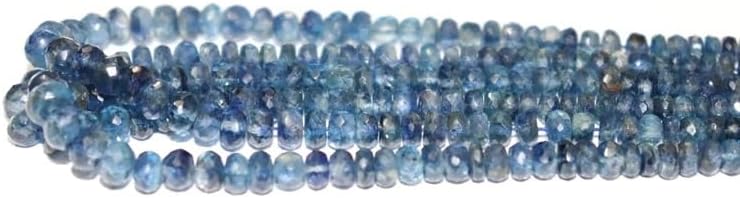 Kyanite Faceted Rondelle Beads 4-6 mm AAA Quality Kyanite Beads Kyanite Rondelle Beads Kyanite Beads Strand