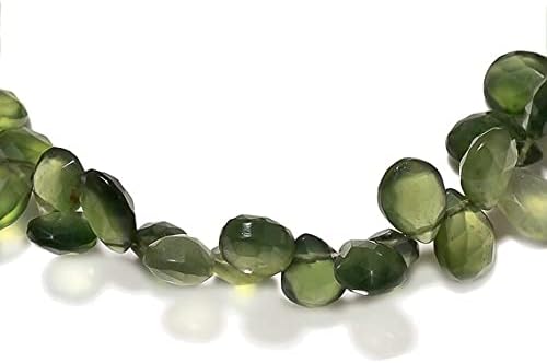 5x7mm Russian Serpentine Faceted Pear Beads, Gemstone Beads, 8 Inch Strand