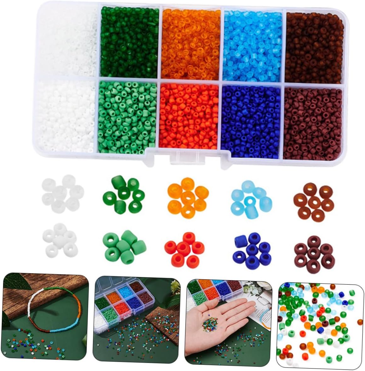 5 Boxes Glass Beads Bracelet Loose Beads Earring Making Supplies Bead Bracelet Kit Glass Ornaments for Crafts Handmade Necklaces Beading Kit Necklace Beads Beaded