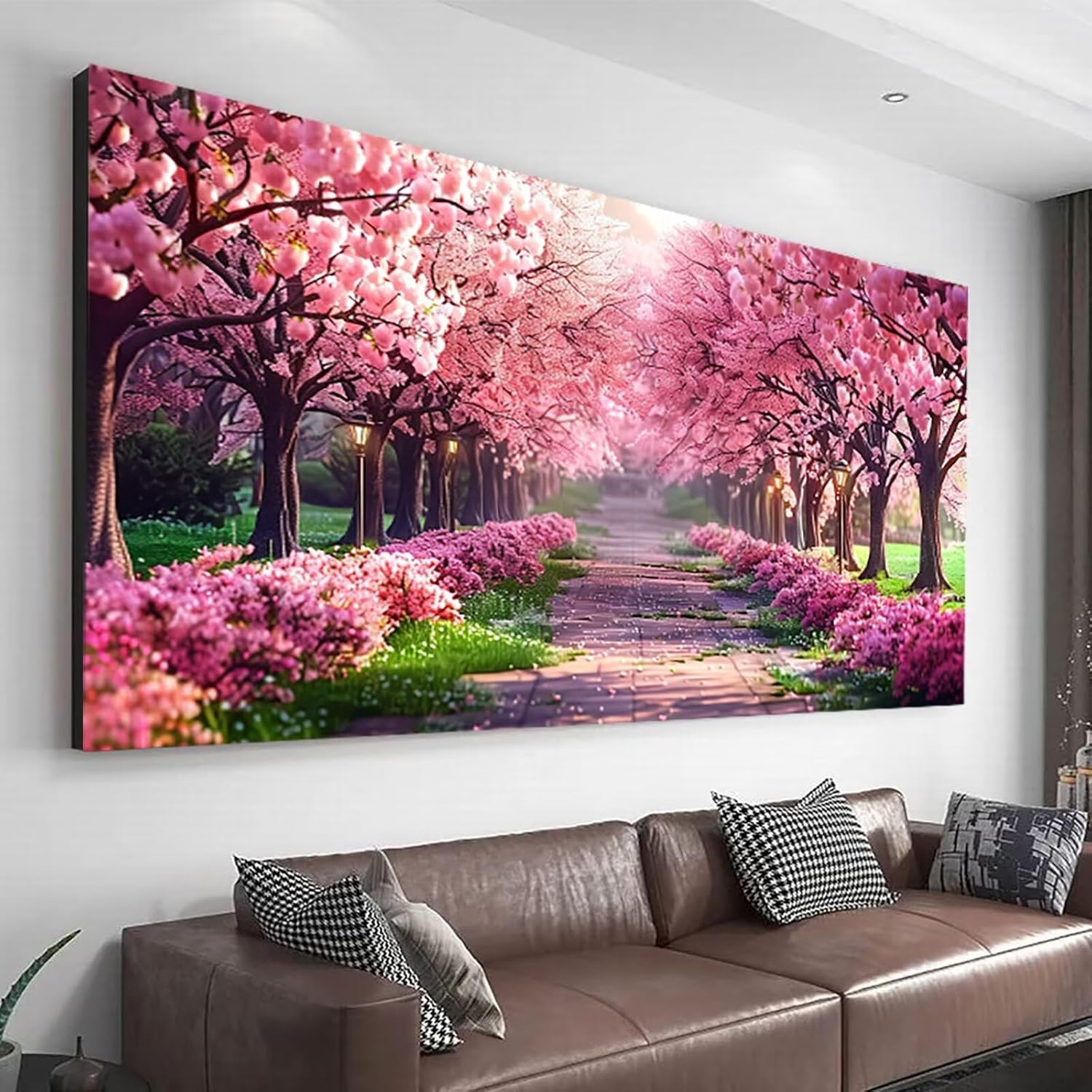 Tree Diamond Art Kits for Adults, Landscape DIY 5D Large Diamond Painting Kits for Adults 40x94in, Round Full Drill Diamond Dots Gem Art Paintings Crafts for Adults for Wall Room Decor Gifts Z-355