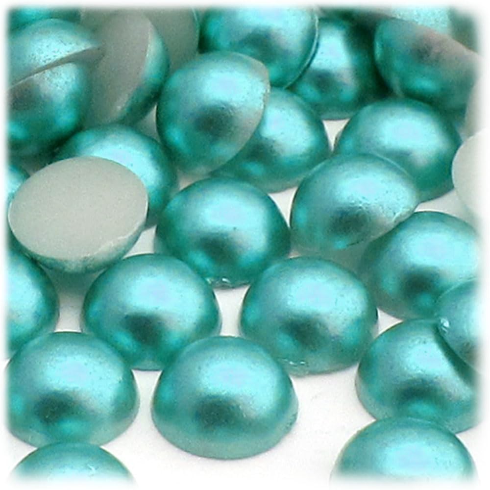 The Crafts Outlet 10000-pc Pearl Finish Half Dome Beads, Round, 12mm, Charcoal Gray