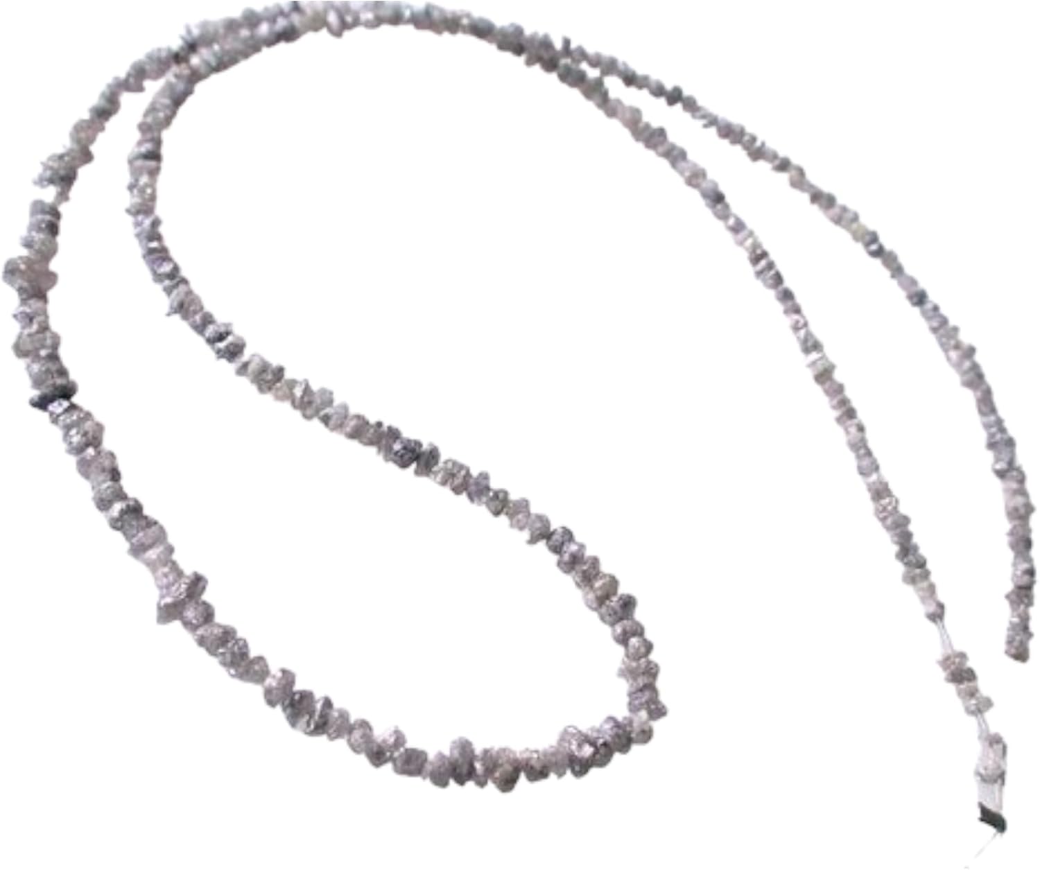 22cts Natural Platinum Druzy Diamond Bead Strand | 2.25x2x1.4mm to 4.25x2x3mm | for Jewelry Making