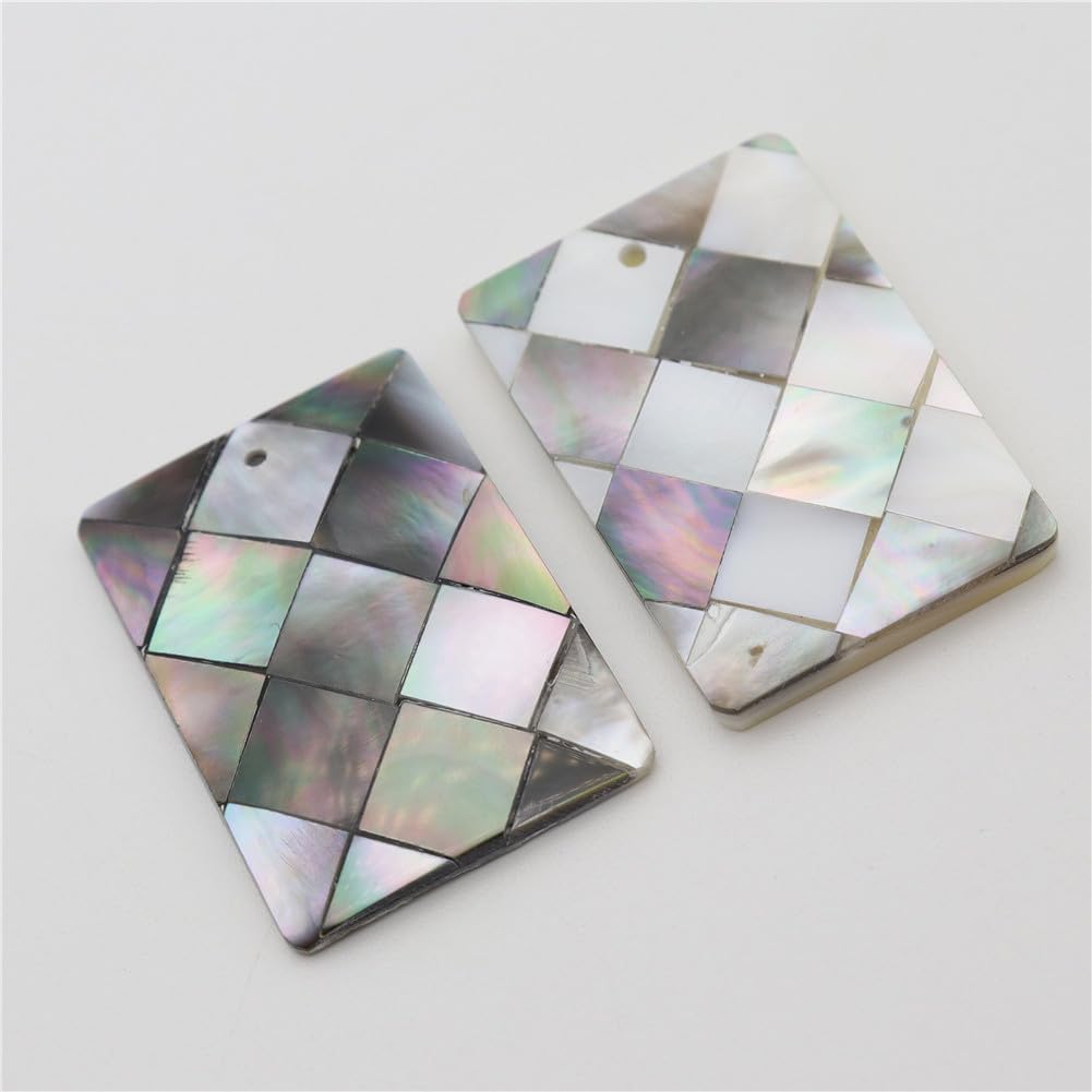 Natural MOP Seawater Shell Beads Splicing Square for Jewelry Making DIY Necklace Earring Bracelet Pendant Surface Plane 100 Pieces