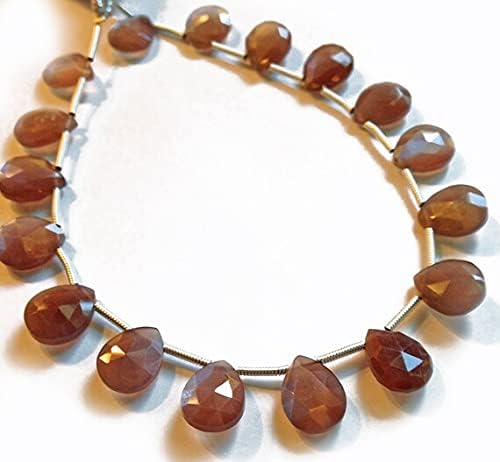Chocolate Moonstone Faceted briolettes. Approx. 8x10m 16 Beads