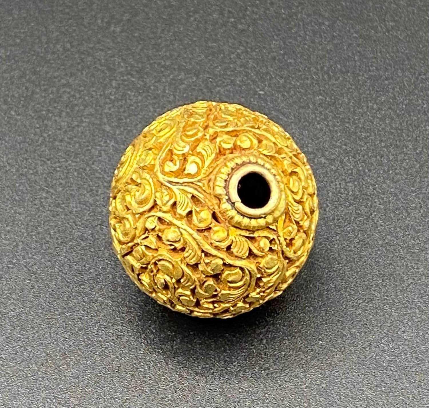 Handcrafted Afghan Silver Gold Plated Bead 25x24mm – 12.18g Antique Nepalese Tibetan Jewelry Bead for Necklace & Bracelet Making, Ethnic Boho Vintage for DIY Jewelry Design (20)
