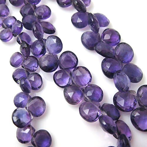 amethsyt gemstone-semi precious gemstone bead-genuine briolette bead-heart shape-11mm-grade c-3 pcs loose beads