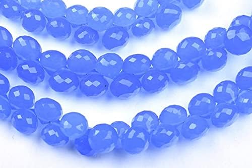 7 inch Strand of Natural Chalcedony 8-9mm Onion Faceted briolette Beads for DIY Jewelry Making. |BRIO_01836