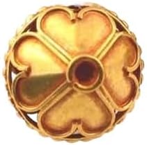 Designer 3.42 Grams 20K Gold Heart Roundel Bead | 15x16mm | 1 Bead | for Jewelry Making