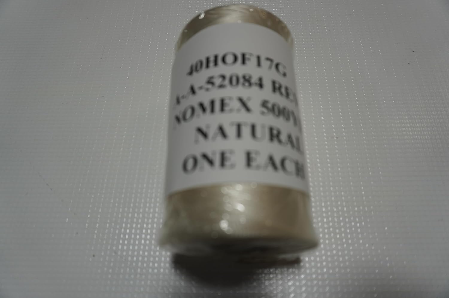 Lacing Tape 40HOF17G Finish C, Tie Cord with Synthetic Elastomer, Natural 500 yds Spool. One Each