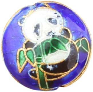 Handmade Cloisonne Enamel Panda Beads Copper tire Women Accessories DIY Necklace Earrings Bracelets Jewelry Making Supplier Chinese Intangible Cultural Heritage
