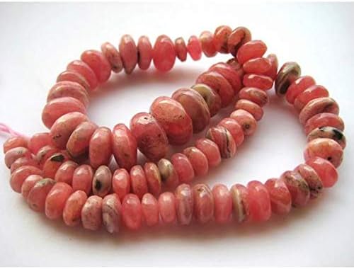 Rhocrosite Rondelles, Rondelle Beads, Rhocrosite Beads, 7mm to 11mm Beads, 8 Inch Strand Code-HIGH-50013