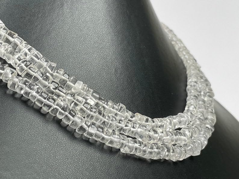 Natural Natural Crystal tyre Faceted Beads 5.5×3mm 18 inch Long String Jewelry Making Gemstone Beads for Necklace Bracelet