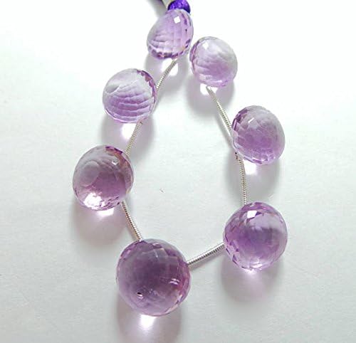 Natural Pink Amethyst 10x12-13x14 MM Feceted Onion Shape 7 Pcs Strand