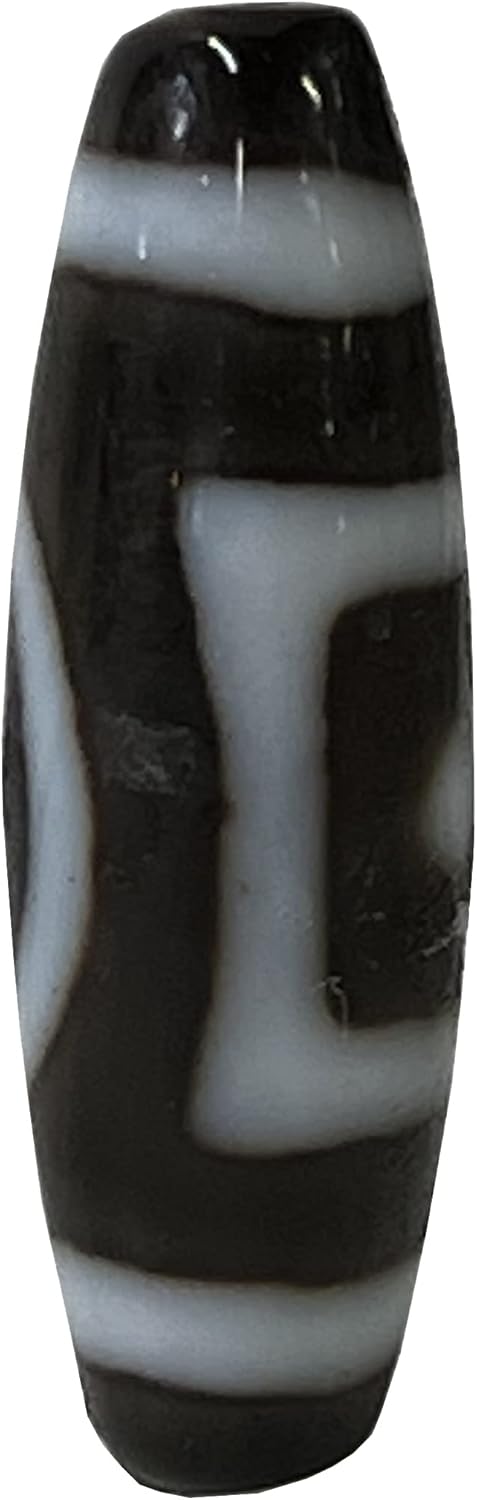 Chinese Handmade Agate Stone Pattern Oval Dzi Bead Pendant Aws2400