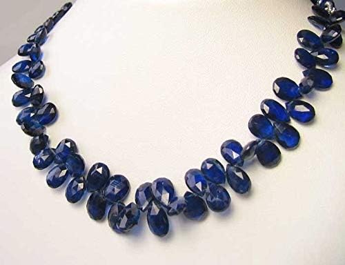 110cts! AAA Kyanite Faceted Briolette 59 Bead Strand | 12x8x5 to 7x6x3mm | for Jewelry Making