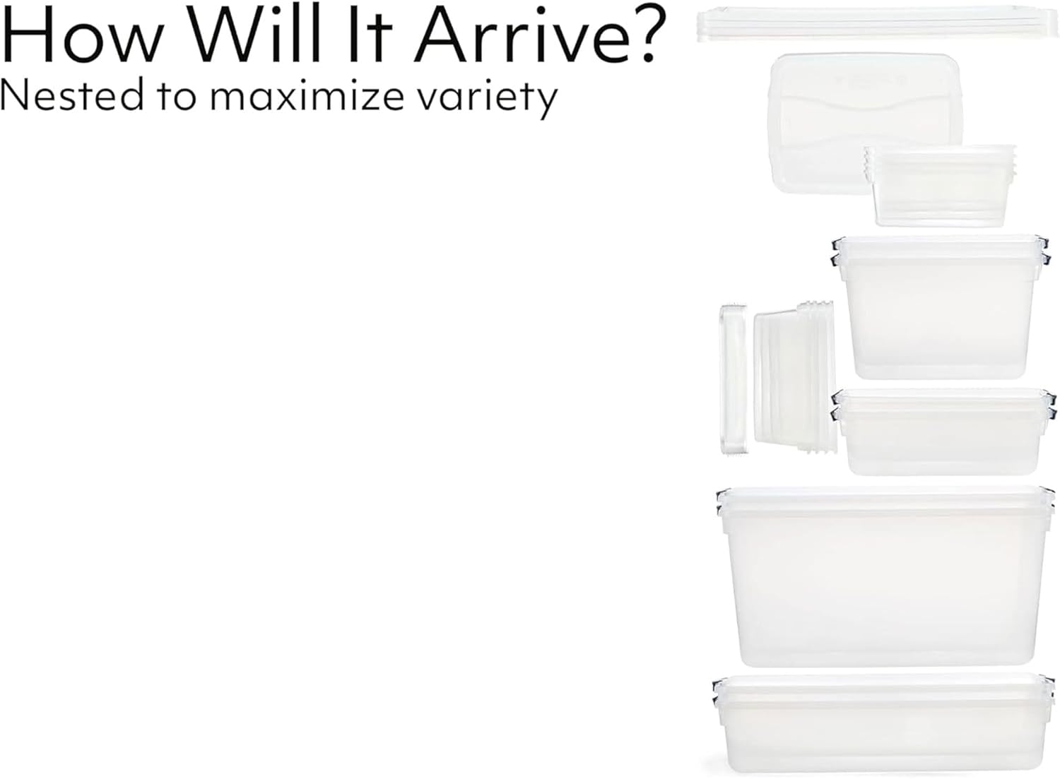 Rubbermaid Cleverstore Clear Dorm Variety 16-Pack, Made in USA, Stackable Large Clear Storage Bins with Lids, See-Through Plastic Storage, with Latching Lids, BPA-Free