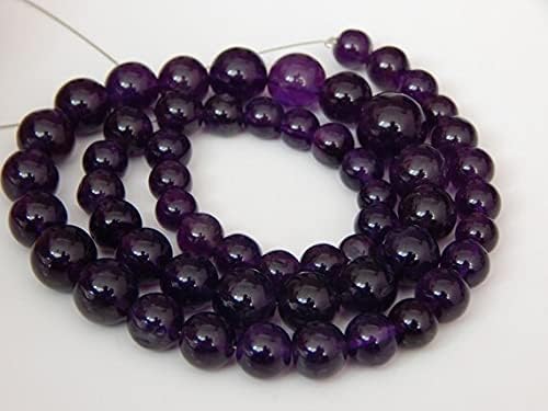 Amethyst Smooth Beads Round Shape 6.5x11.mm 16
