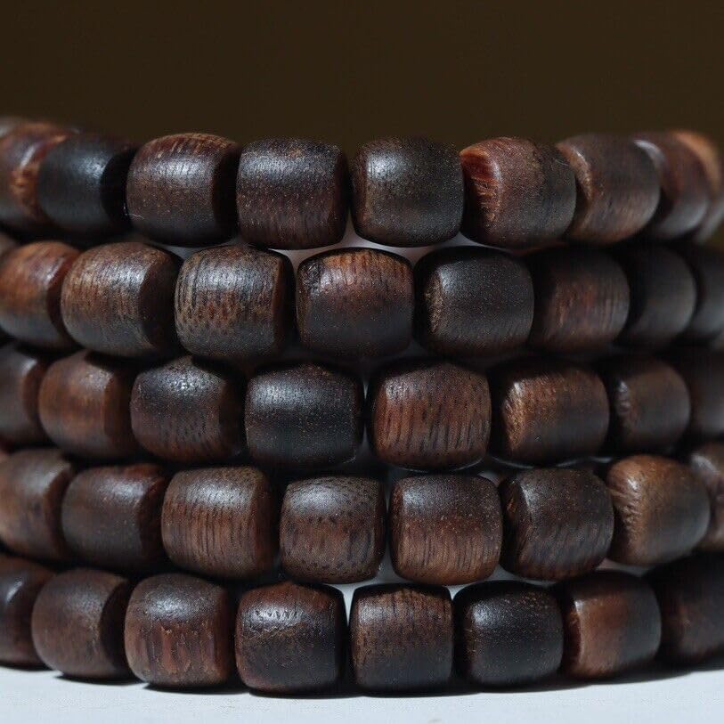 Agarwood 8mm×108pcs Fusen Red Earth Agarwood Skewers Buddha Beads Rosary Beads