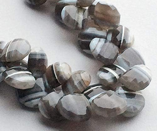 Opal - Boulder Opal Beads, Boulder Opal Faceted Heart Beads, Boulder Opal Necklace, 15-13mm, 23 Pieces, 4 Inch Strand, Wholesale