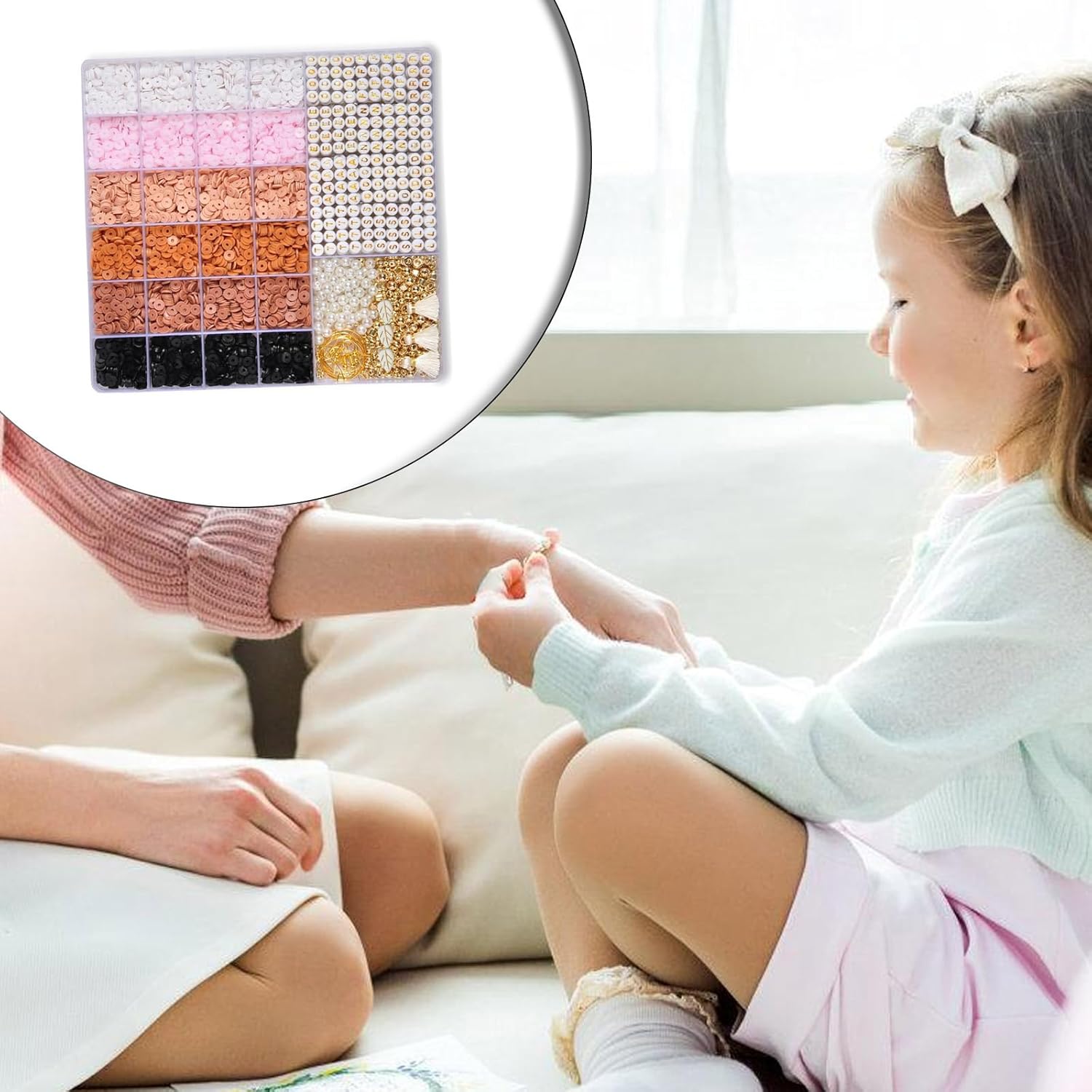 Clay Bead Set Unique Beads Set Handmade Beading Supplies Elegant Beads Charm Creative Necklace Component