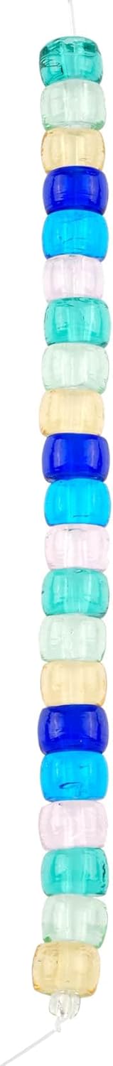 Bead Landing Mix Lampwork Glass Drum Beads (5.5mm x 8.5mm to 6.5mm x 9.5mm) – Multicolor Beads for Jewelry Making, Bracelets, Necklaces & DIY Crafts, 12 Pack