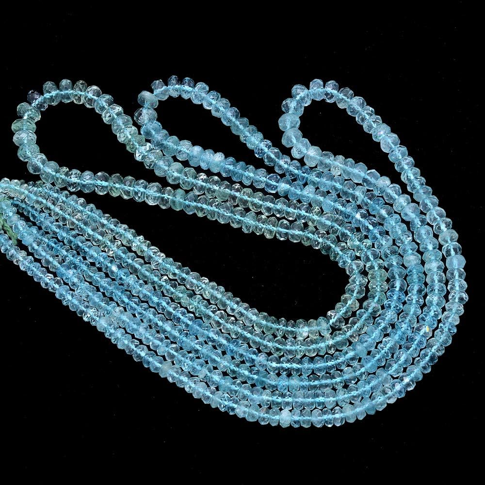 Aquamarine Faceted Beads,Aquamarine Beads for Jewelry Making,Aquamarine Beads, Micro Faceted Beads, Aquamarine