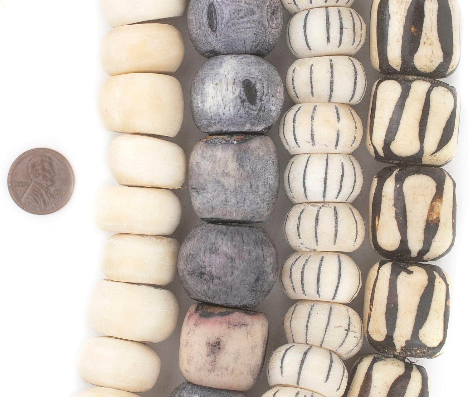 The Bead Chest Home Decor Beads Kit: Bone Essentials (4 Strand Bundle)