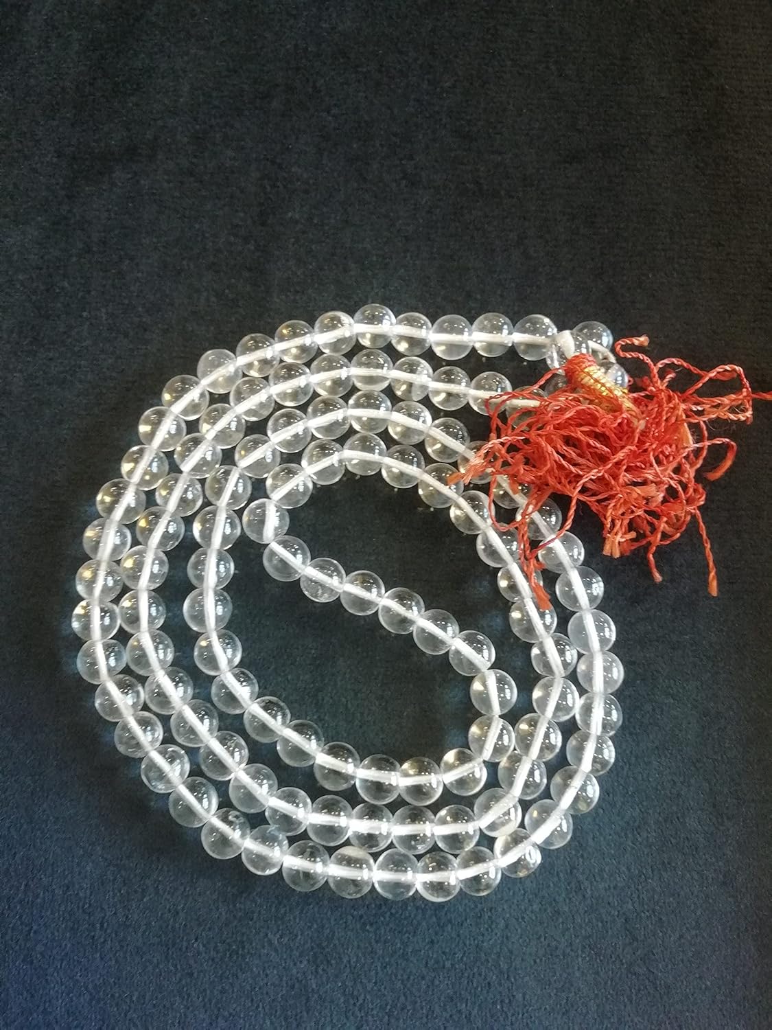 SJ Shree Jewellers Original 8 MM Sphatik Jaap Mala for Pooja and Astrology Certified (108+1 Beads)