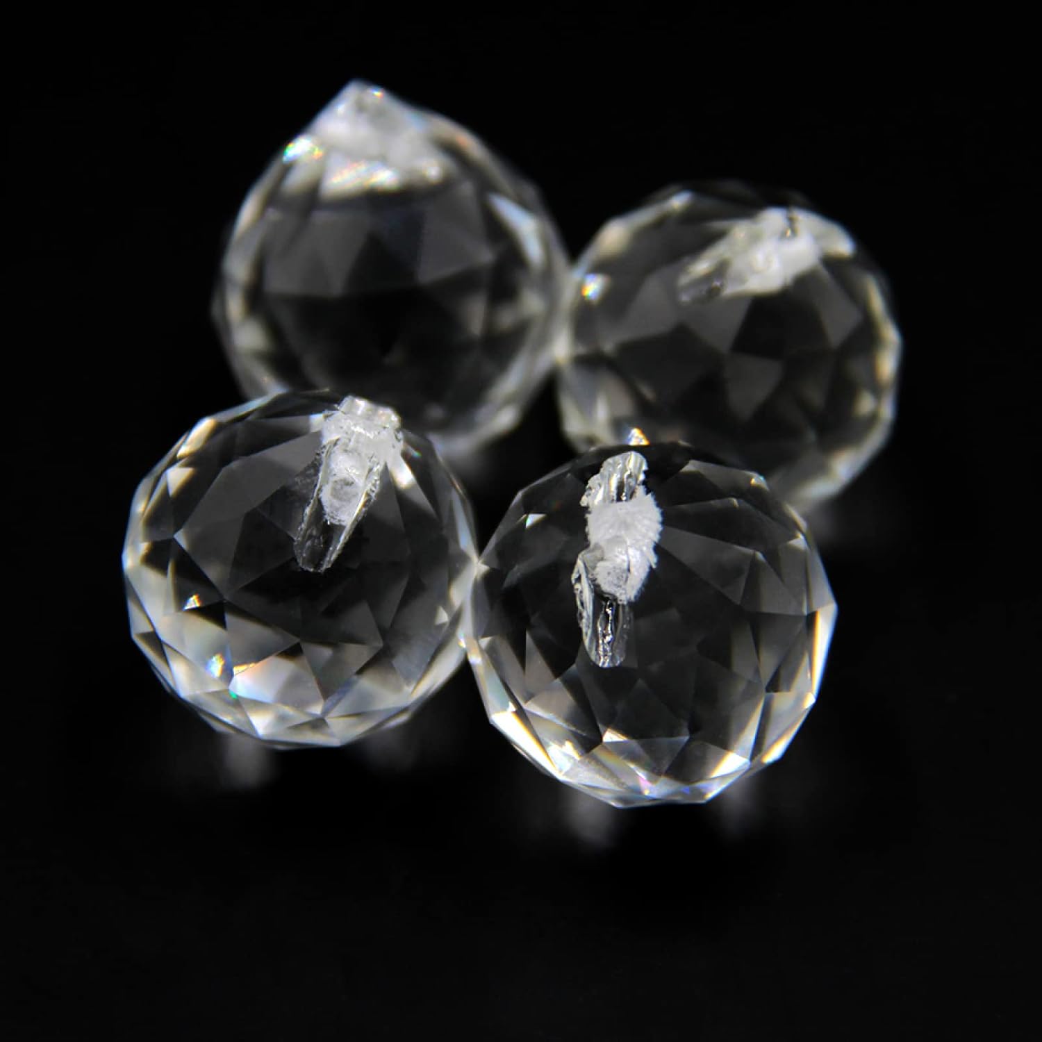 15mm-100mm Clear Color Crystals Glass Balls for Chandeliers Shinning Prism Lighting Parts,15mm 200pcs
