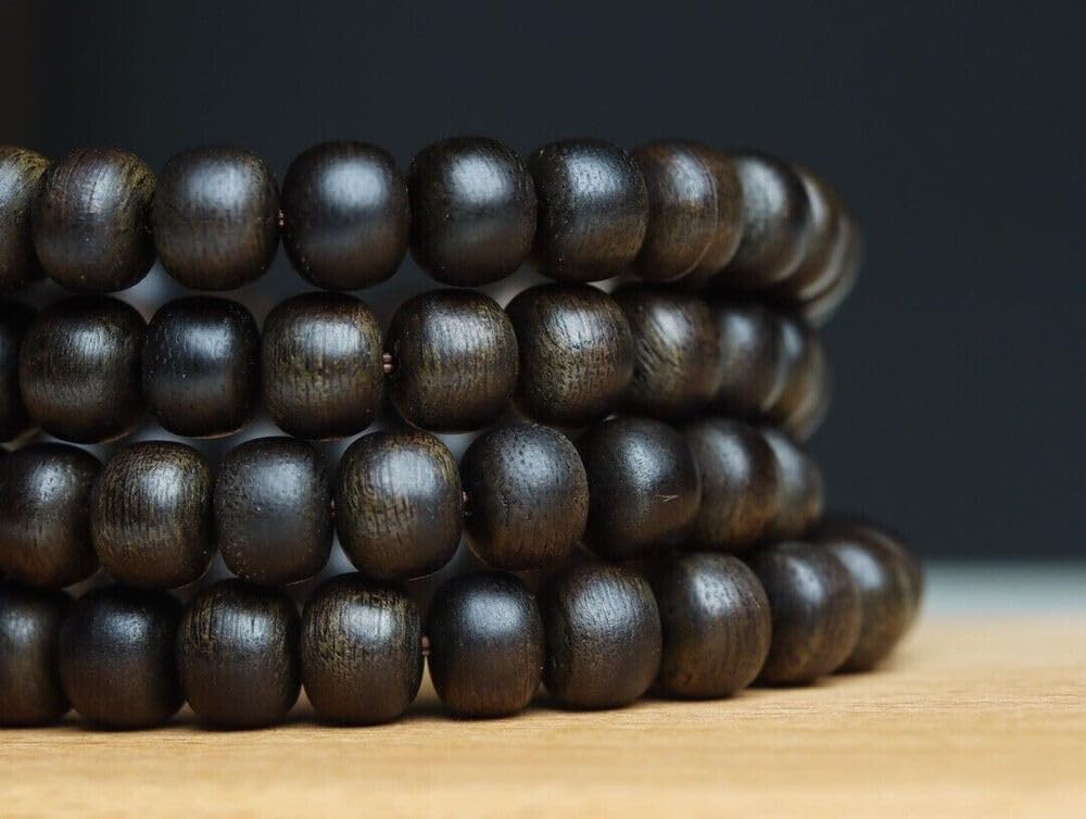 Agarwood 8mm Natural Vietnam White chess nan agarwood Bracelets Buddhist Prayer Beads