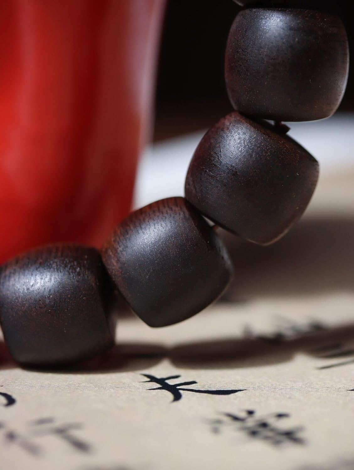 Agarwood 16mm x 14pcs Old Material Fusen Red Earth Agarwood Skewers Buddha Beads Rosary