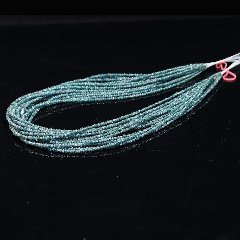 Blue Diamond Uncut Beads 2-3mm Conflict Free Diamond Fancy Shape Raw Beads DIY Jewerllery Making