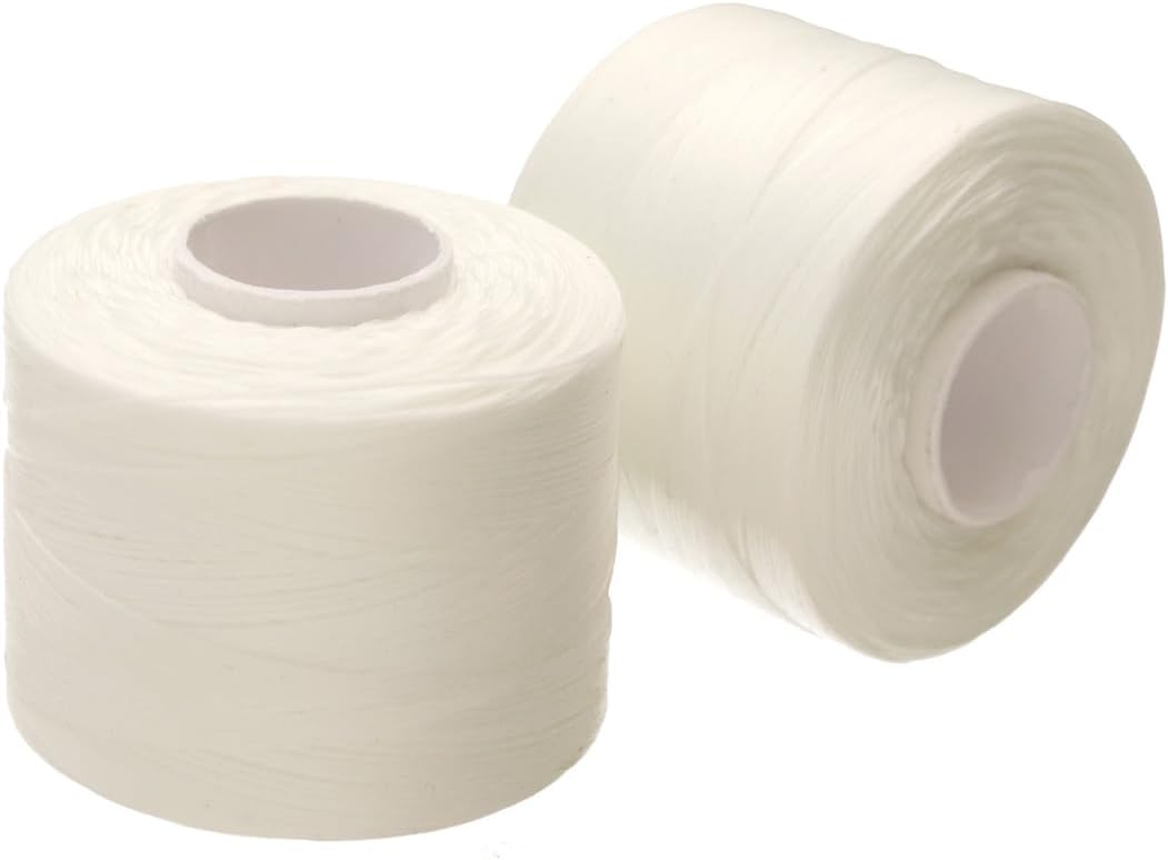 The Beadsmith Nymo Thread – 12-Pack White Color – Size D, .30mm Diameter, 250 Yard/229 Meter Large Spool – Made of Nylon – Bead Embroidery & Weaving, Off Loom & Loom Work and DIY Craft Projects