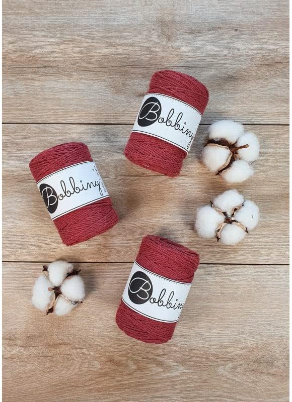 Bobbiny Baby 1.5mm 3 Ply Macrame Cord (Wild Rose) 108yds/330ft (100% Recycled Cotton)