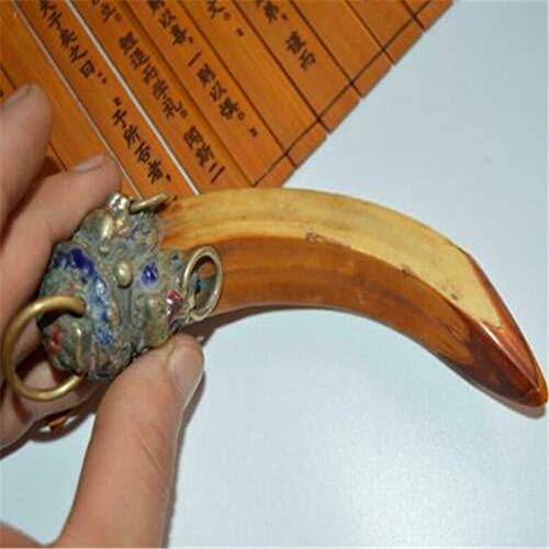 Davitu Beads - Lion a package boar tooth enamel antique town house to ward off bad luck