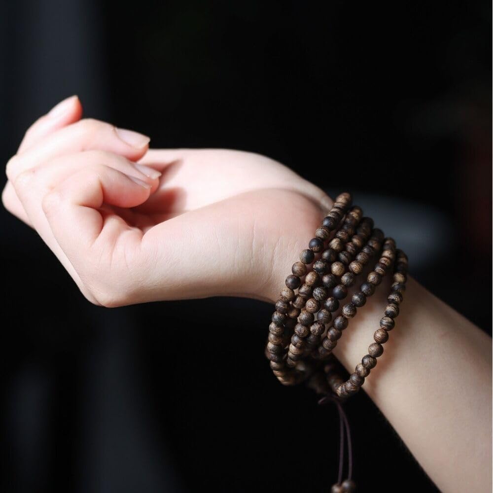 Agarwood Tiger Balm Darakan Agarwood 5㎜ 216 Small Rosary Beads Rosary Beads Multi Circles
