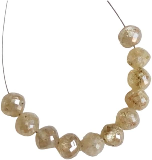 2-3mm Yellow Rondelle Diamonds, Natural Sparkling Yellow Faceted Diamond Beads, 3 Pcs Conflict Free Diamonds For Jewelry - DDP138, 2 MM - 3 MM