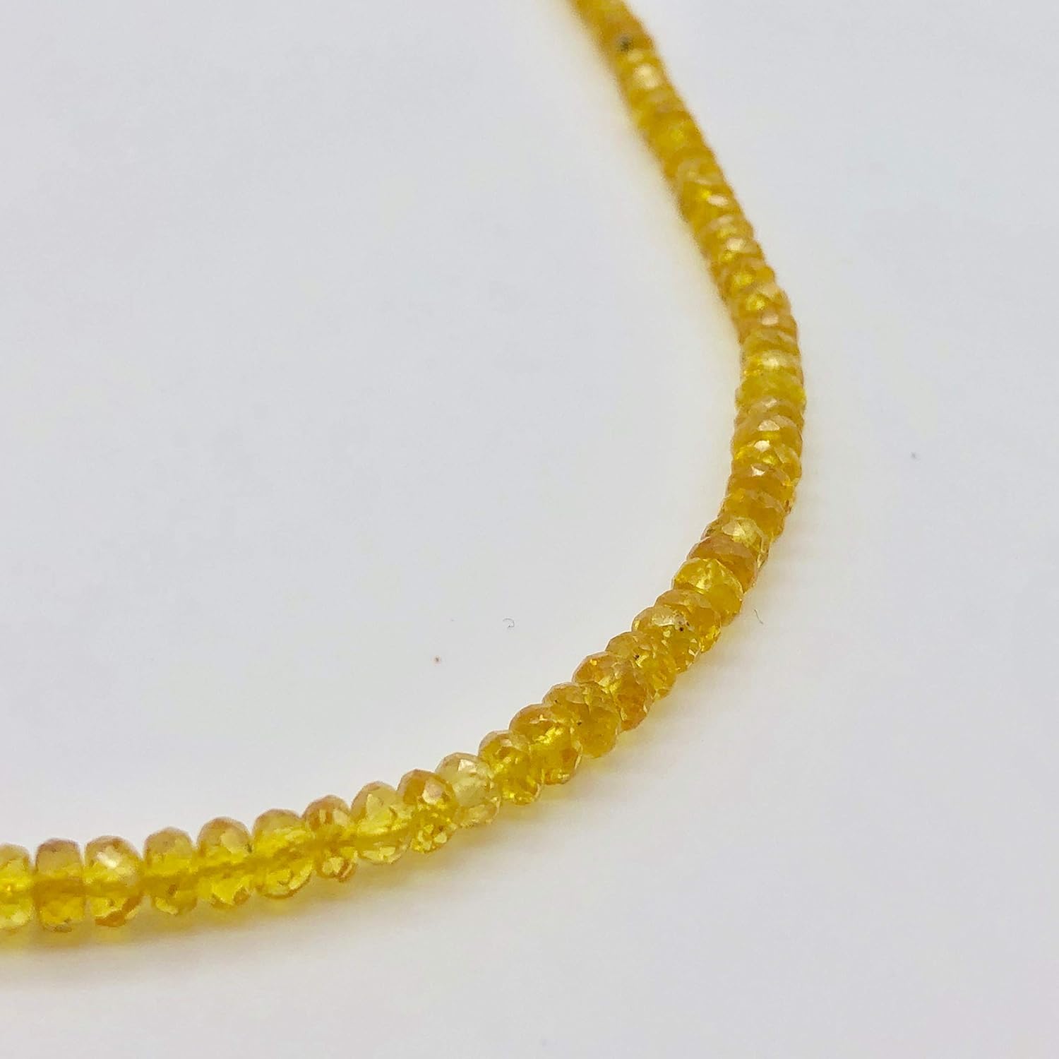 50cts Natural Canary Yellow Sapphire Faceted Beads 105734 for Jewelry Making
