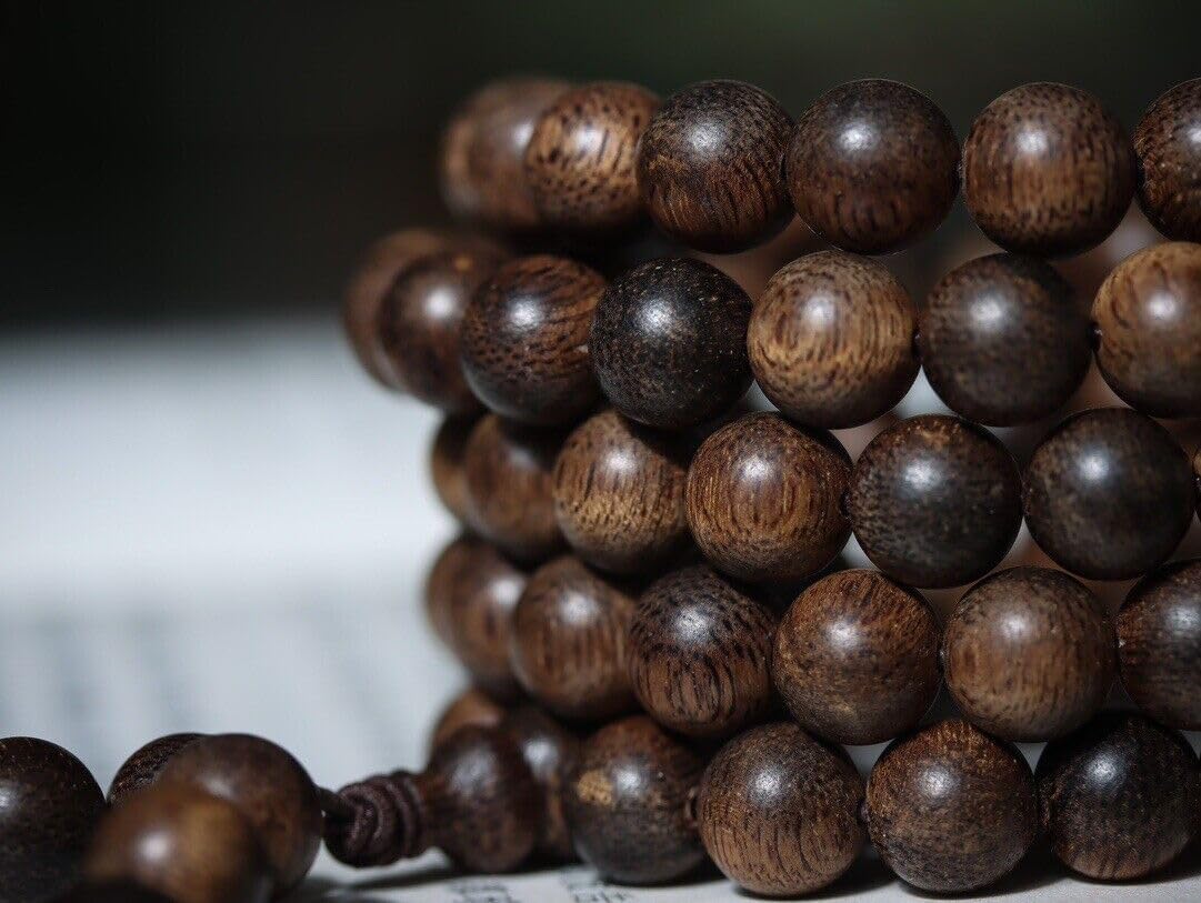 Agarwood Brunei Agarwood Old Material 8mm Round Beads Strings Buddha Beads Rosary Beads