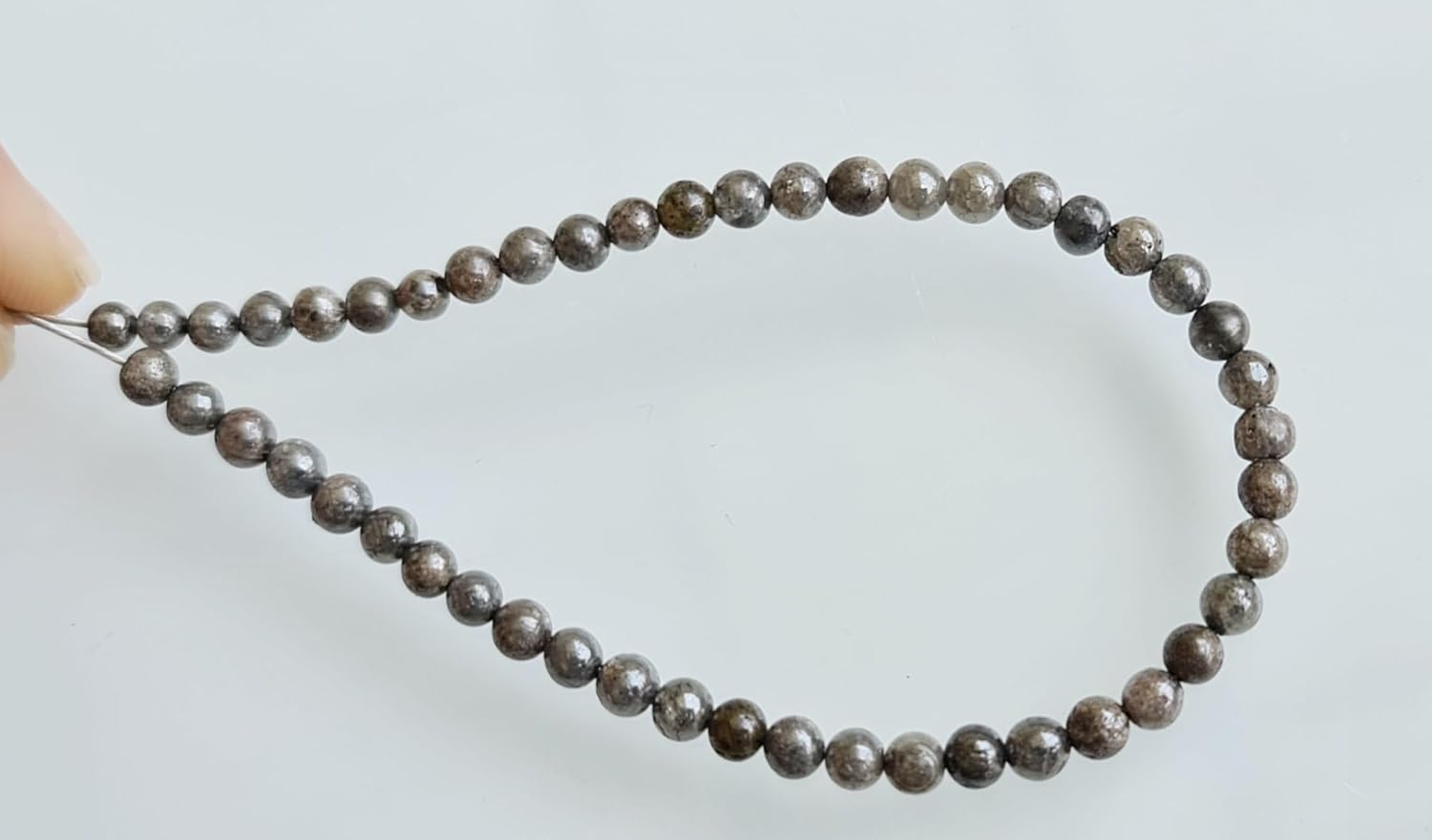 3-3.5mm Diamond Bead Natural Light Gray Smooth Polished Round Diamond Bead Rare Diamond Ball Shape for Necklace (6Pcs To 12Pcs Option)-APKJ1, 3-3.5 MM Approx.