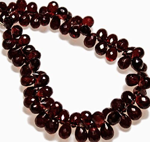 garnet faceted teardrops, grade 4x5.5mm - 5x7.25mm 8 beads