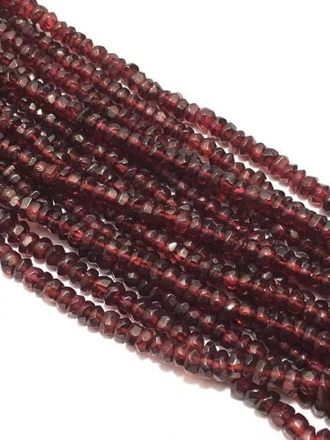 Natural Garnet Faceted Rondelle 4 to 4.5 mm 13