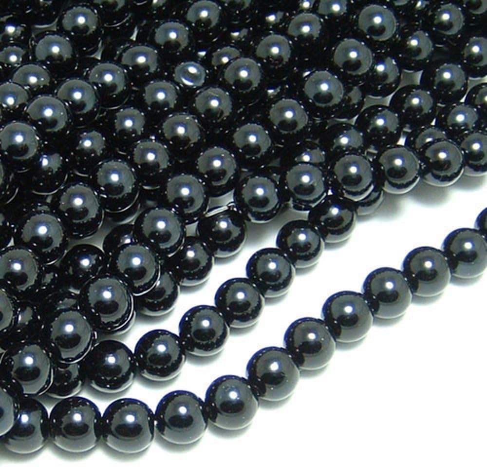 Round Glass Dyeing Color Beads - 3mm 4mm 5mm 6mm 8mm 10mm 12mm 14mm 16mm - Black, White, Gray, Brown Tones, Imitation Pearls for Jewelry Making - (Color: Multi/Size: 16mm 50 Pcs)