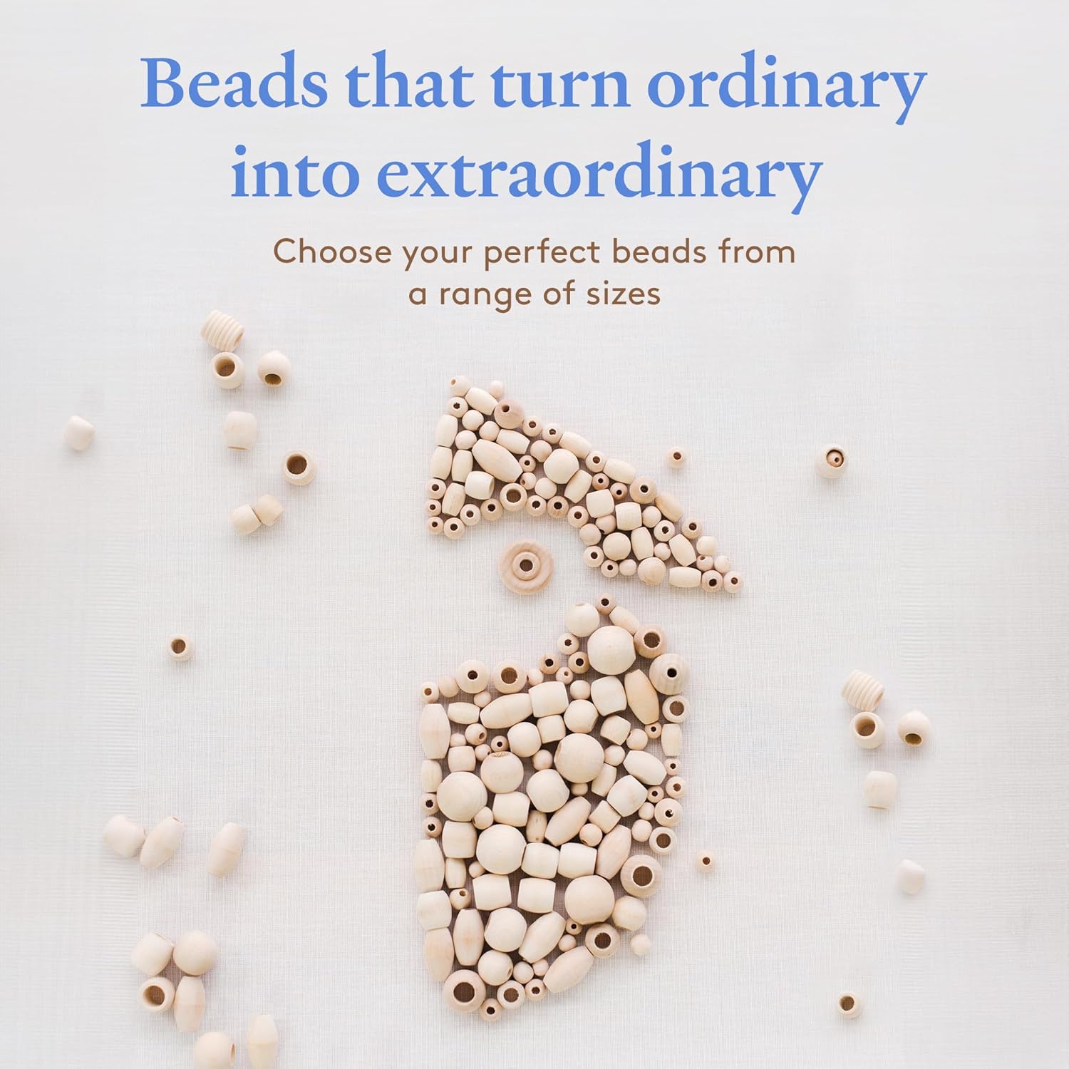 Wooden Beads (38mm) 1-1/2 x 3/8 Inch Hole Pack of 100 Unfinished Wooden Bead Supplies Easily Threads, Smooth Natural Finish Paint and Stain by Woodpeckers