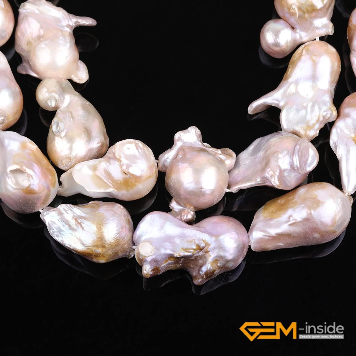 GEM-Inside Natural 14X22mm Big Larg Purple Pear Drop Nuclear Edison Pearls Stone Beads for Jewelry Making Loose Beads 15