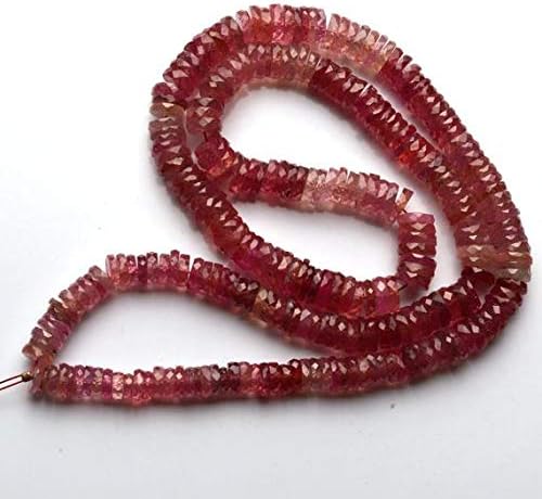 1 Strand Natural 15.5 inch Stands Extremely Super Finest, AAA Genuine Pink Sapphire Micro Faceted Wheel Cut Beads 4 to 5 MM Code-HIGH-22811